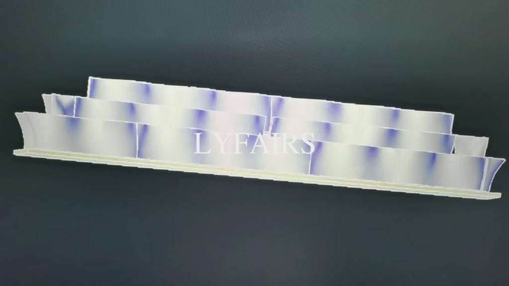 Modern Luxury Rectangular Translucent Acrylic Ribbon Chandelier 7