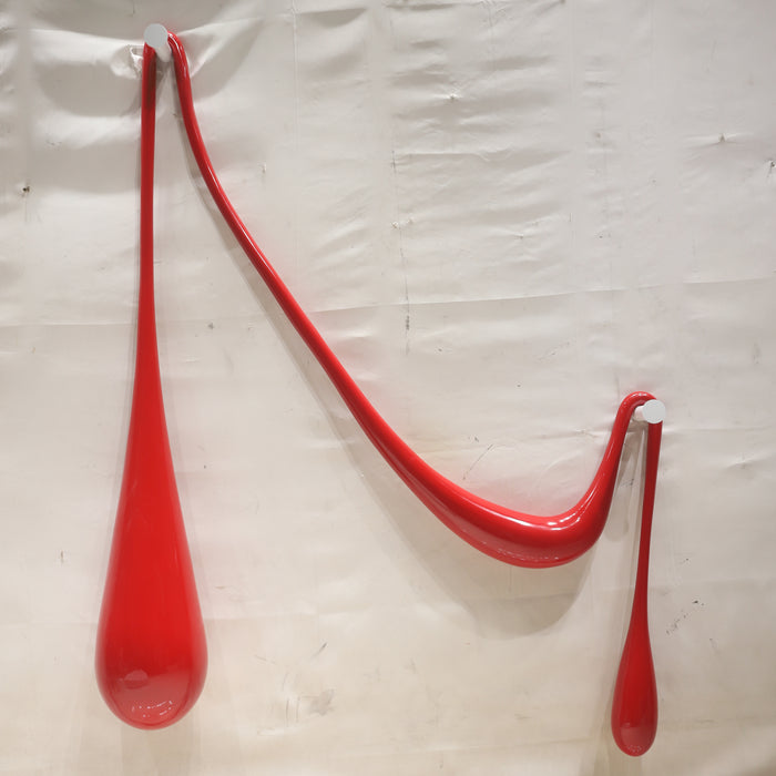Crimson Drip Modern Art Wall Sculpture