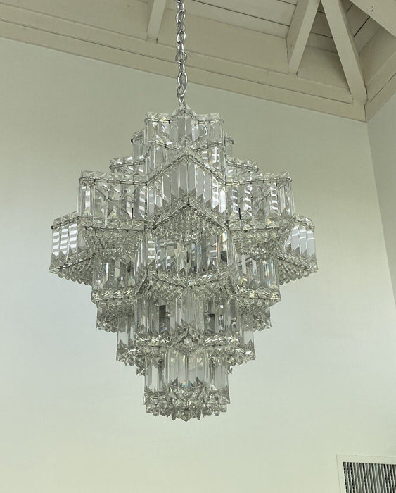 Fashion Star Shaped Chandelier Crystal Ceiling Light Fixture For Small Living Room/ Bedroom