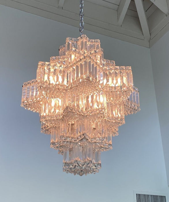 Lampadario in cristallo a forma di stella alla moda, lampada da soffitto per piccolo soggiorno/camera da letto