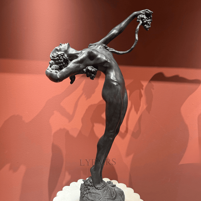 Art Nouveau Bacchante Grape Nymph Sculpture