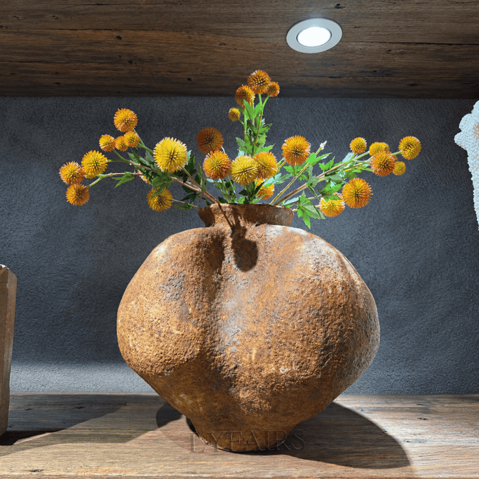 Rust Patina Dimpled Sculptural Vessel