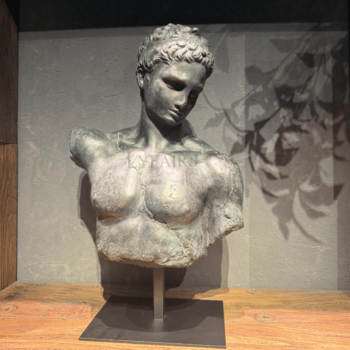 Weathered Classical Male Torso Bust Sculpture