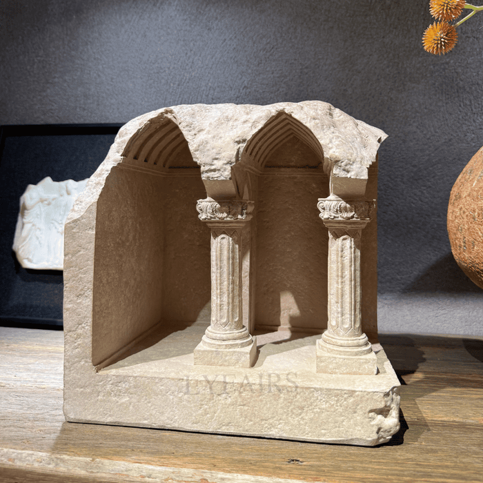 Gothic Double Arch Architectural Fragment Sculpture