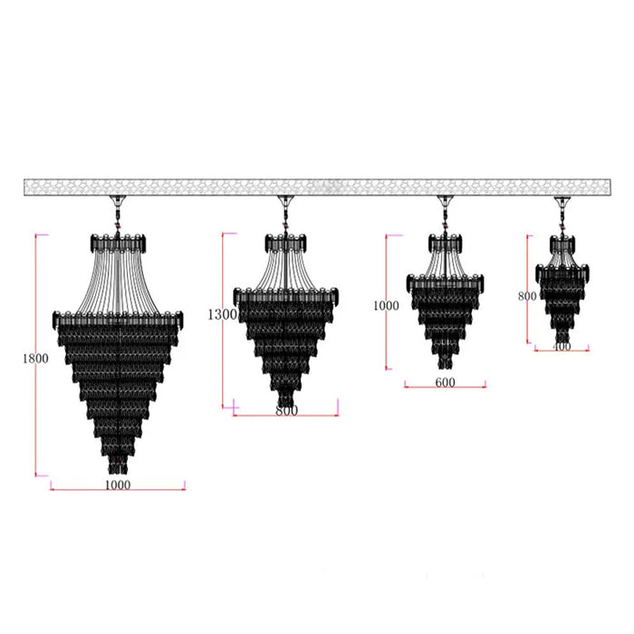 Luxury Modern Multi-tiered Crystal Chandelier for Staircase/Foyer/Villa