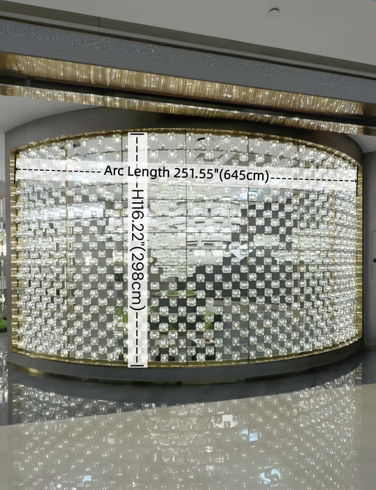 Modern Radiant Crystal Mosaic Screen Partition Wall