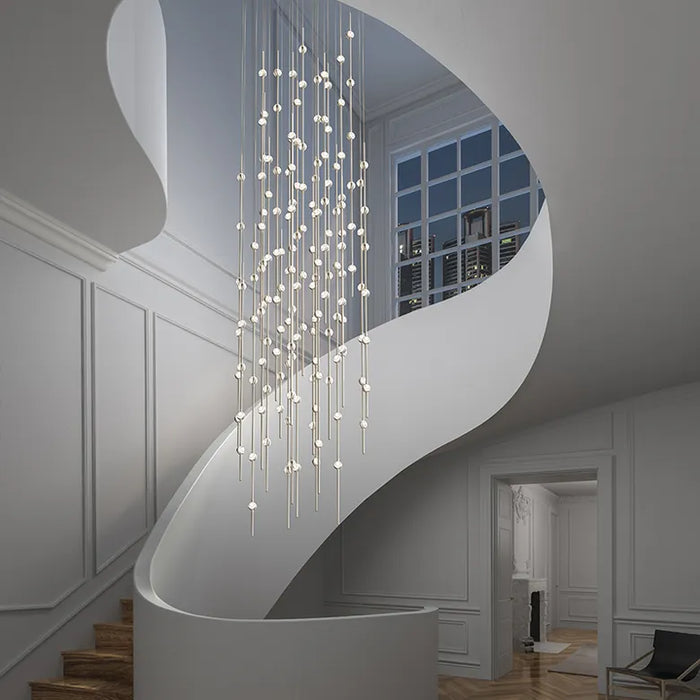 Lámpara de araña de constelación creativa de diseño artístico para vestíbulo/escalera/espacio de techo alto