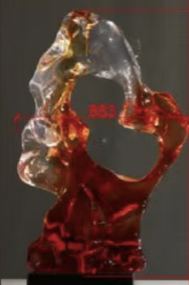 Orange‑Red Gradient Contemporary Abstract Resin Sculptures for Lobby/Entrance/Staircase