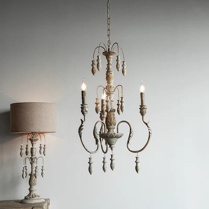 Enthralling Elegance: A Masterpiece of French Vintage Chandelier, Embellished with Intricate Details