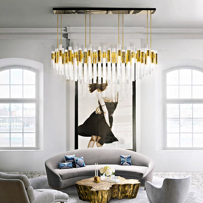 Illuminazione di lusso Lampada a sospensione in cristallo squisito per il minimalismo moderno