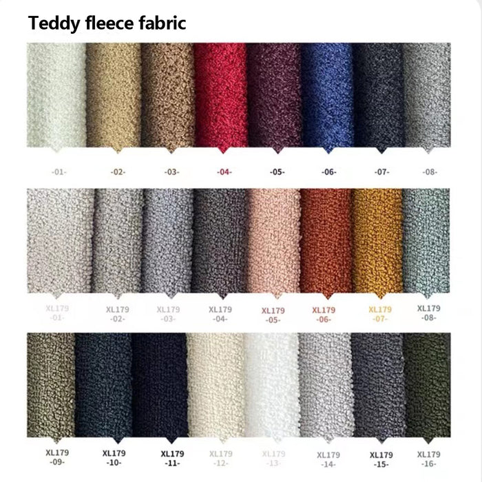 Sofá perezoso multicolor con mechones de tela Chenille Caramel Teddy Fluff