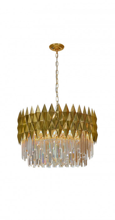 Lampadario di lusso in cristallo con finitura oro rotondo/rettangolare a 1/2 livelli per soggiorno/camera da letto