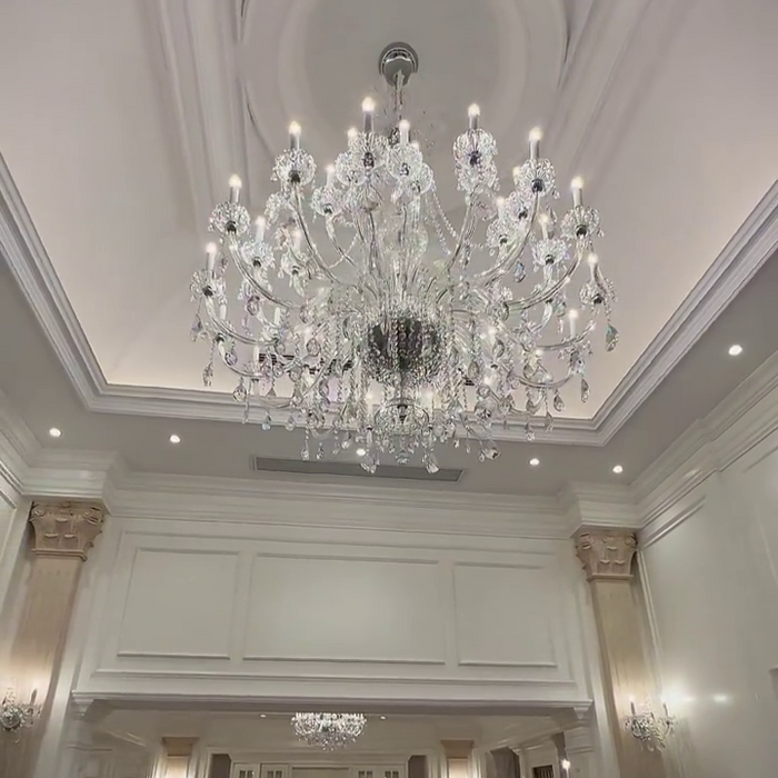 Nuovo lampadario di cristallo di lusso per soggiorno/foyer/scala/villa