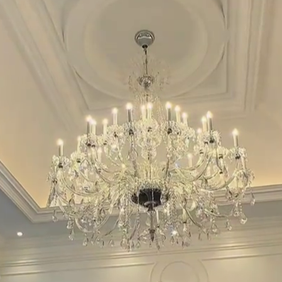 Nuovo lampadario di cristallo di lusso per soggiorno/foyer/scala/villa