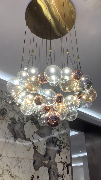 Lampadario italiano creativo a forma di bolla di vetro per soggiorno/sala da pranzo/isola cucina