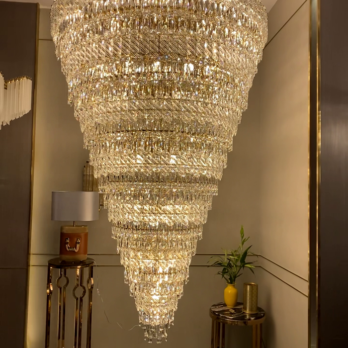 Extra Large Luxury Crystal Chandelier for Staircase/Living Room/Foyer/Villa