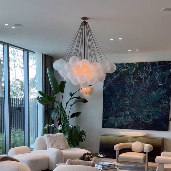 Modern Cloud Balloons Glass Chandelier for Living Room/Bedroom