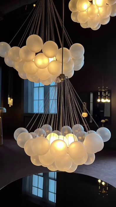 Lampadario moderno in vetro con palloncini a nuvola per soggiorno/camera da letto
