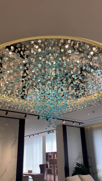Light Luxury Multicolor Crystal Stone Chandelier for Hotel/Living Room/Restaurant