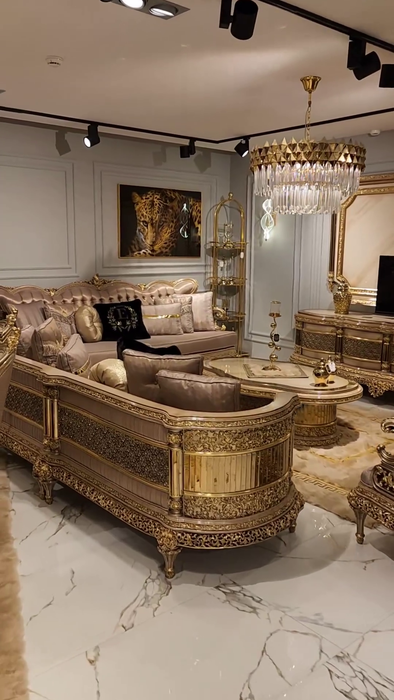 Luxury 1/2-Tier Round/Rectangular Gold Finish Crystal Chandelier for Living Room/Bedroom