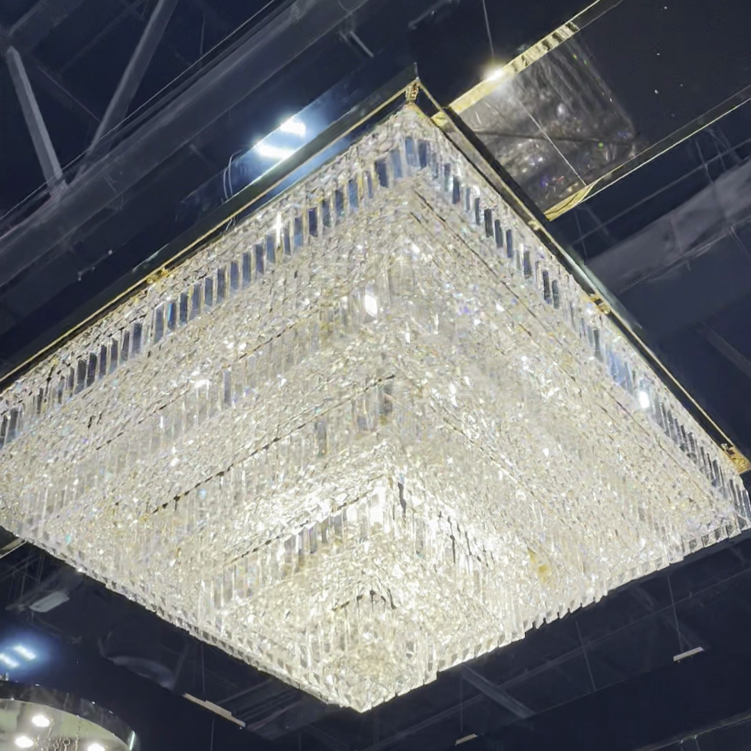 Modern Square Crystal Chandelier for Living Room/Bedroom — Lyfairs