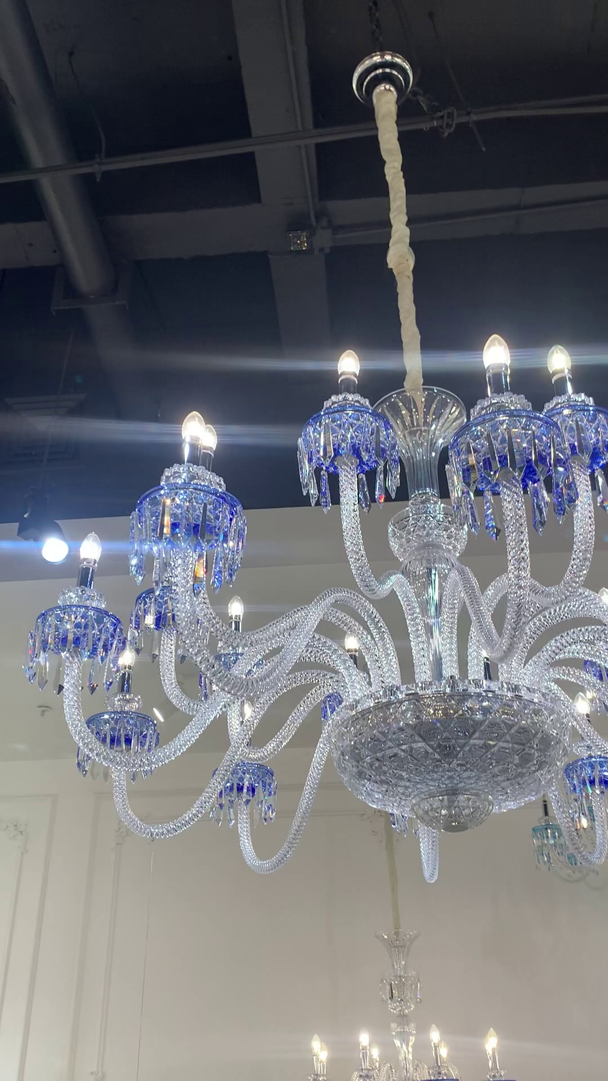 Modern Fancy Blue Crystal Chandelier for Living Room/Bedroom — Lyfairs