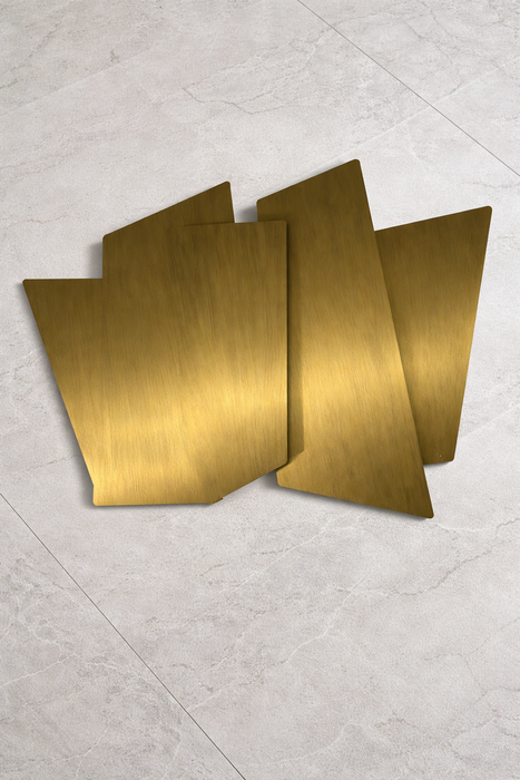 Luxury Irregular Stainless Steel Wall Decor Geometric Art in Gold