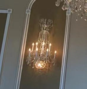Luces de pared de cristal estilo vela clásica