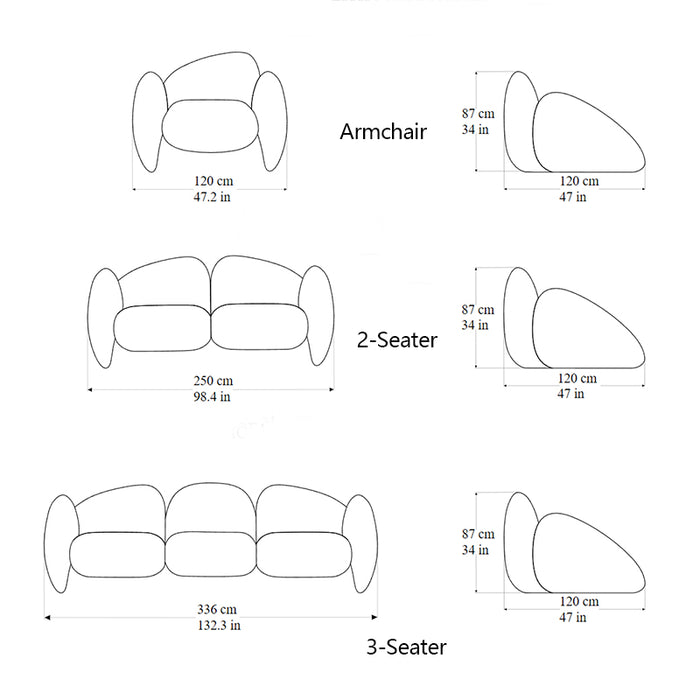 Modern Fabric/Velvet/Leather Sofa