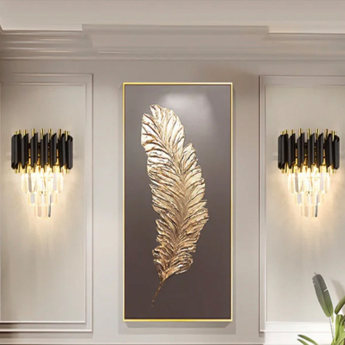 Modern Elegant Tiered Crystal Wall Light For Bedroom/Living Room/Dining Room