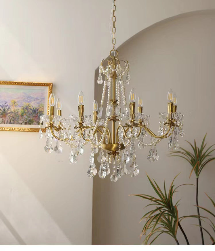 Image showcasing Traditional French Modern Candle Chandelier For Living Room Bedroom ...