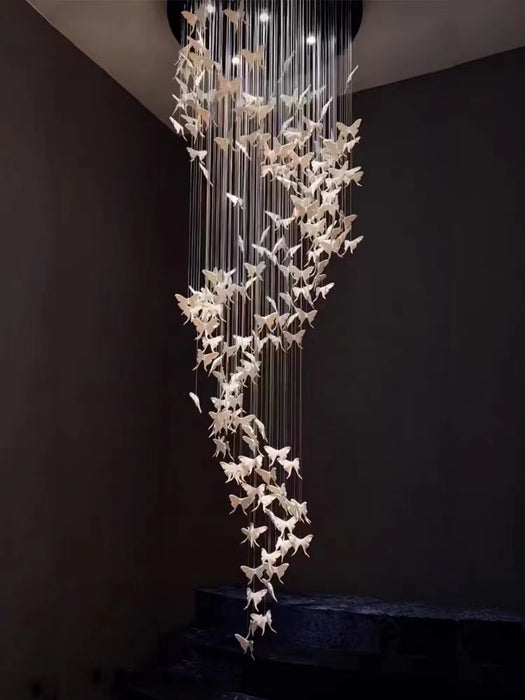 Modern Spiral Staircase Chandelier Ceiling Light Fixture for High Ceiling Living room/ Entryway
