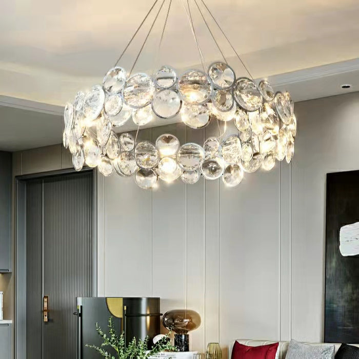 Lampadario di cristallo di design per plafoniera da soggiorno, camera da letto