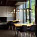 Nordic Minimalist Linear Multi-Head Black Pendant Light for Dining Area/Clothing Store/Internet-famous shop 