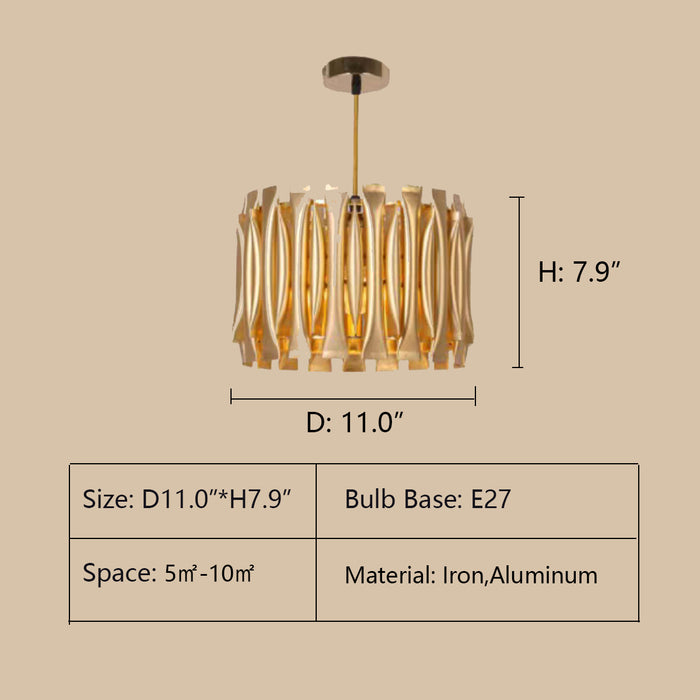 D11.0"*H7.9" Matheny Chandelier,chandelier,chandeliers,gold,round,ring,circle,aluminum,metal,iron,dining table,big table,long table,living room,extra large,large,huge,big,oversize