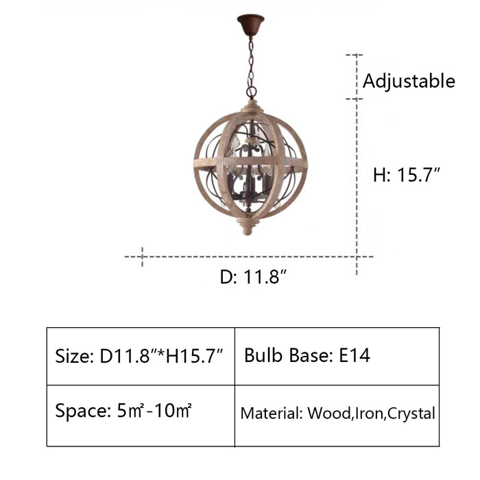 D11.8"*H15.7" Florin 5 Light French Crystal Teardrop Chandelier,chandelier,chandeliers,pendant,crystal,iron,wood,wooden,round,sphere,rustic,countryside,american,art,long table,dining table,kitchen island,bar,vintage,traditional
