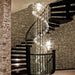 Oversized Customization Modern Beautiful Spiral Raindrop Crystal Chandelier For Entryway Staircase Wedding 2 Story Foyer Living room corner Library Breakfast Nook