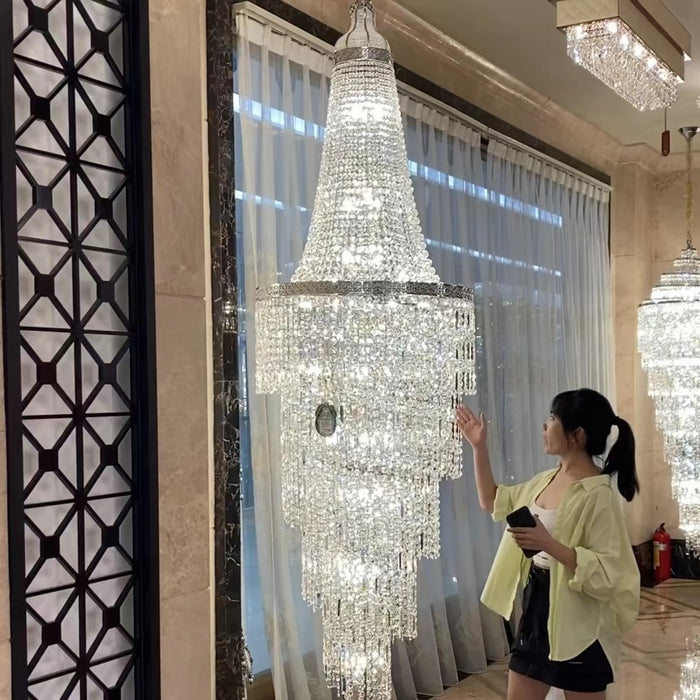 2023 Modern Crystal Chandelier For Foyer / Staircase