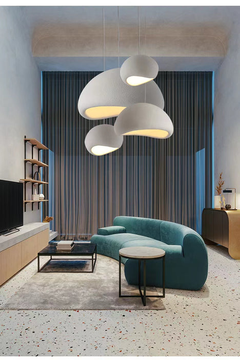 Lampada a sospensione a forma di nuvola di fungo di arte minimalista nordica per soggiorno/sala da pranzo/camera da letto