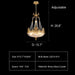 D15.7"*H26.8" chandelier,chandeliers,candle,brass,gold,crystal,glass,branch,elegant,entryway,dining table,big table,round table,foyer,hallway