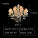 D37.4"*H31.5" chandelier,chandeliers,extra large,large,oversize,big,huge,foyer,duplex hall,two-story foyer,loft,candle,branch,raindrop,pendent,crystal,metal
