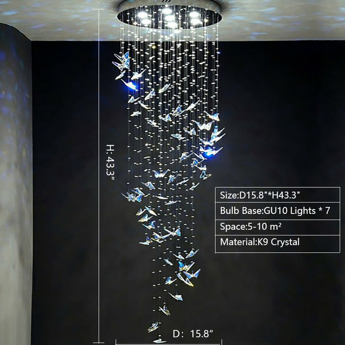 stunning beautiful butterfly crystal chandelier 
