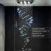 blue butterfly crystal chandelier for high ceiling light fixture staircase lighting 104.3inch 