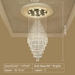 staircase crystal chandelier bicone shaped fancy light fixture for modern house villa hotels