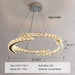 D19.7"*H3.1" chandelier,chandeliers,rng,round,oval,tier,layers,irreguar.crystal,stainless steel,metal,dining table,long table,bedroom,entrwaymhallway,foyer