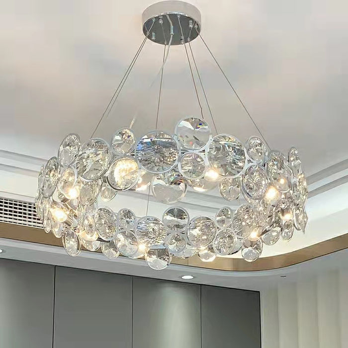 Lámpara de araña de cristal de diseño para sala de estar, dormitorio, lámpara de techo
