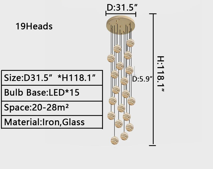 D31.5"*H118.1" chandelier,chandeliers,sky,star,stairs,staircase,spiral staircase,long,extra large,large,huge,big,oversize