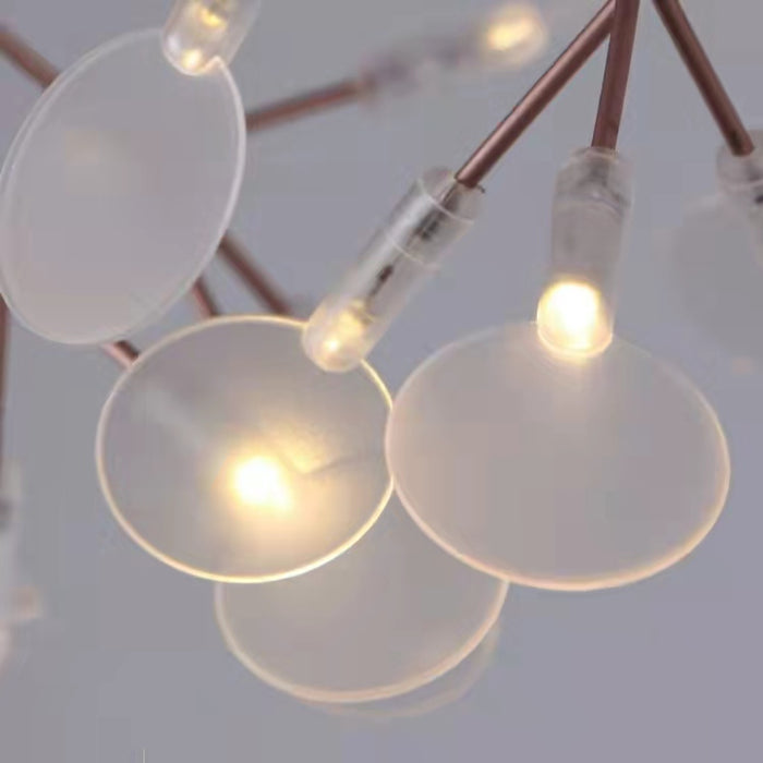 Acrylic Leaf Hanging Chandelier For Bedroom Designer Same Style Ceiling Lights