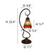D7.1"*H22.4" lamp,lamps,flower,colorful,retro,vintage,tiffany,tiffany style,bedside table,table lamp,metal,grape