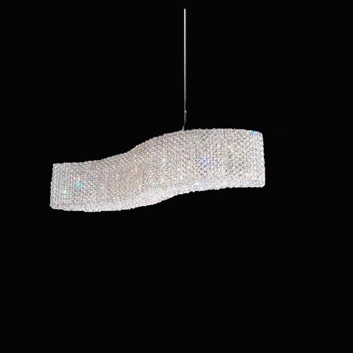 Oversized Luxury Curvilinear Crystal Pendant Chandelier for Dining Room/Kitchen Island/Living Room